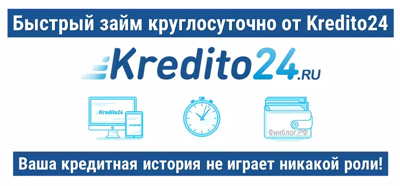 Займ на карту без проверки кредитной истории от Kredito24